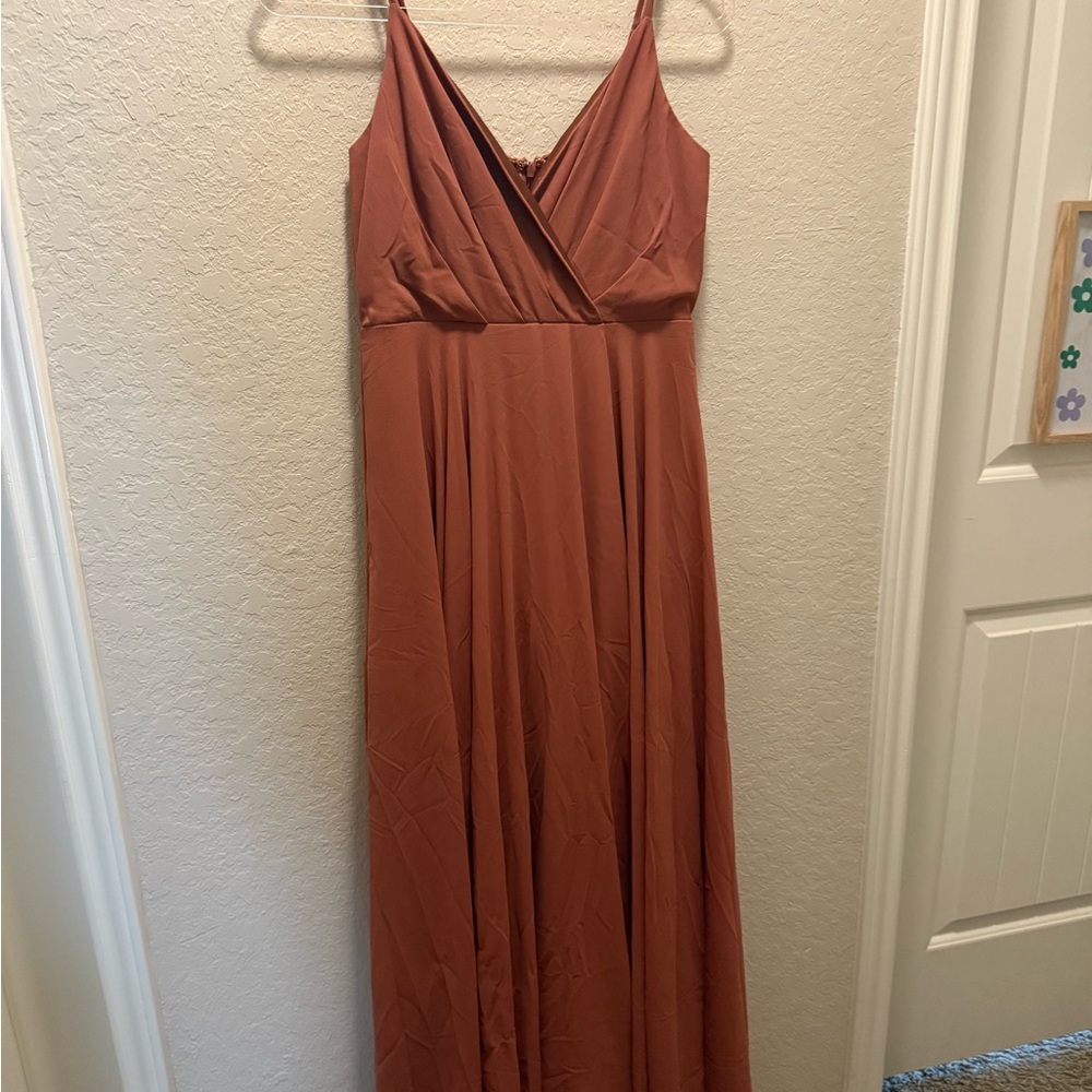 Lulus All About Love Rusty Rose Maxi Dress  Size L